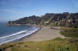 View of Muir Beach from Coastal Trail facing south