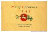 Christmas menu for Letterman General Hospital, 1941.