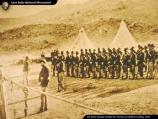 Troops muster for review at Gillem's Camp during the Modoc War.