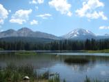 A breathtaking view of Lassen Peak and Chaos Crags is a popular site along the trail.