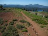 Trail with Juniper Lake in the distance.