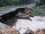 Flooding by Tahoma Creek undermined the park road at its junction with the Westside Road.