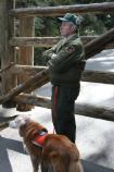 Volunteer Allan Dreyer and his service dog 