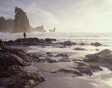 Hiker at Second Beach