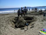 2002 Sand Sculpture Contest: Adults’ Group 1st Place: Entry #03: Salamander's Playground, by Hellman Wylies