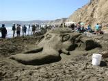 2008 Sand Sculpture Contest: Adult/Family Group 1st Place Winner: Entry #40: Ganesh, by Peter Bridgman