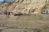 2004 Sand Sculpture Contest: Adults' Group Entry #02: Tetrahedonists, by Kathleen Bridgman