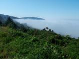 Hidden Beach covered by fog