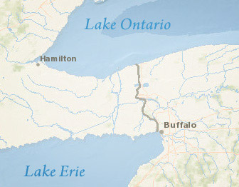 Map of the Niagara River