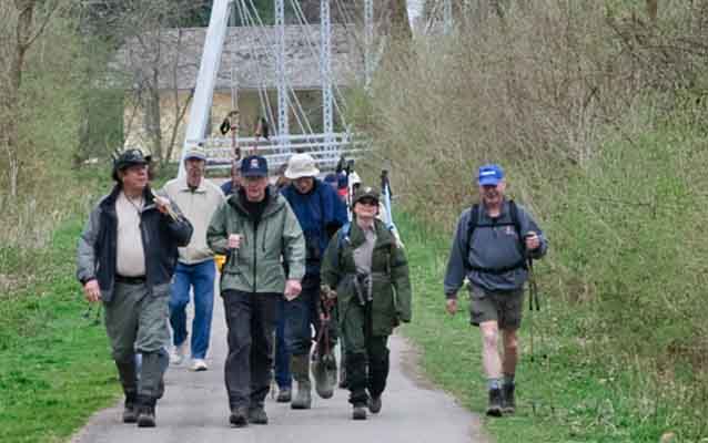 Park Ranger Rebecca Jones Macko leads a hike.