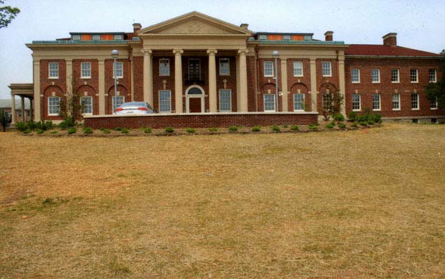 Exterior of McCormick Goodhart Mansion post rehabilitation