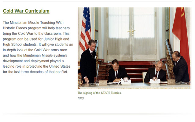 Minuteman Missile NHS uses the official website and social media to make learning about the Cold War exciting and interactive.