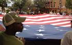 Chesapeake Youth Corps participating in the flag ceremony at the launch of the Star-Spangled Banner National Historic Trail on July 30, 2012.