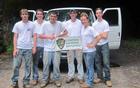 Cowpens National Battlefield YCC stand in front of their van at the tunnel leading to the Road to Nowhere.