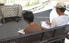 Sketching in front of Montezuma Castle
