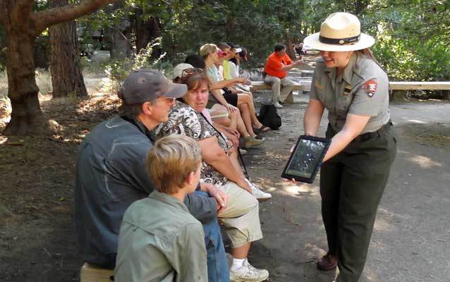 Interpreter using iPad in the field