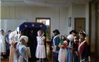Students performing a play about Palo Alto.