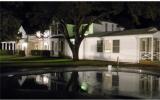 The Texas White House at night