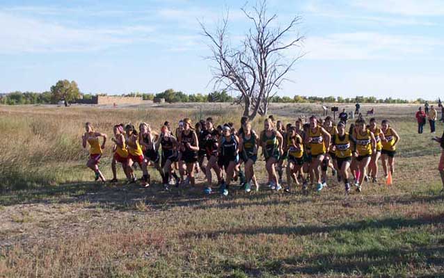 Cross country teams compete on the Santa Fe Trail