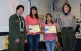Blackfeet students receiving their 1st place awards