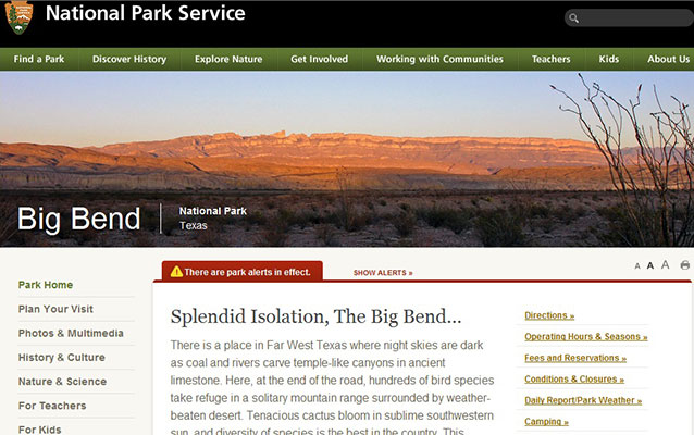 Big Bend on the Web
