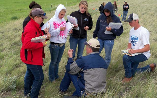 Students learning about rangeland ecology.