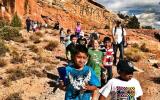 DIA 2nd Graders hiking down the historic Serpents Trail in Colorado National Monument. 
