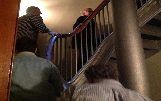Moving through the house using the back stairs