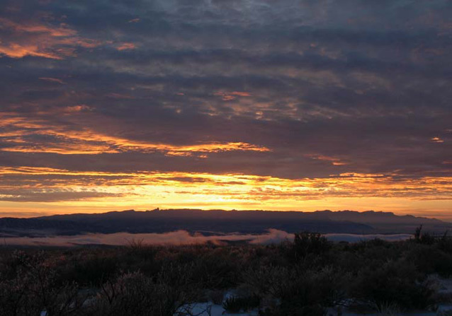 Winter sunrise, Big Bend NP