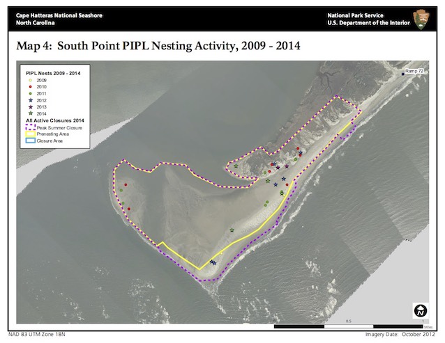 Map 4: South Point PIPL Nesting Activity, 2009–2014