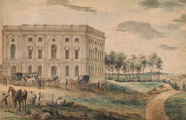 A view of the Capitol of Washington before it was burnt down by the British 