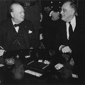 FDR and Churchill in deep discussion