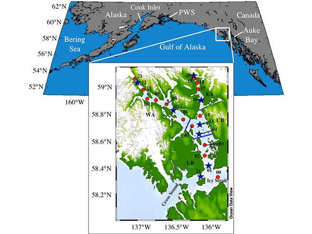 maps illustrating the location of glacier bay, in the panhandle of alaska