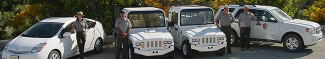 Hybrid vehicles at Carlsbad Caverns National Park