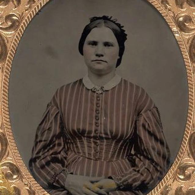 Photo of an Mary Bannister, wife of Private George H. Bannister of the 13th New Hampshire Infantry