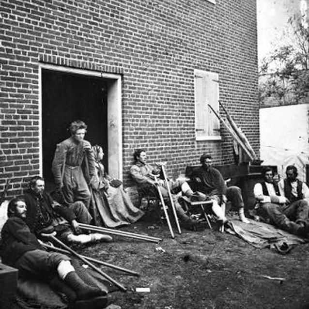 Photo of wounded soldiers