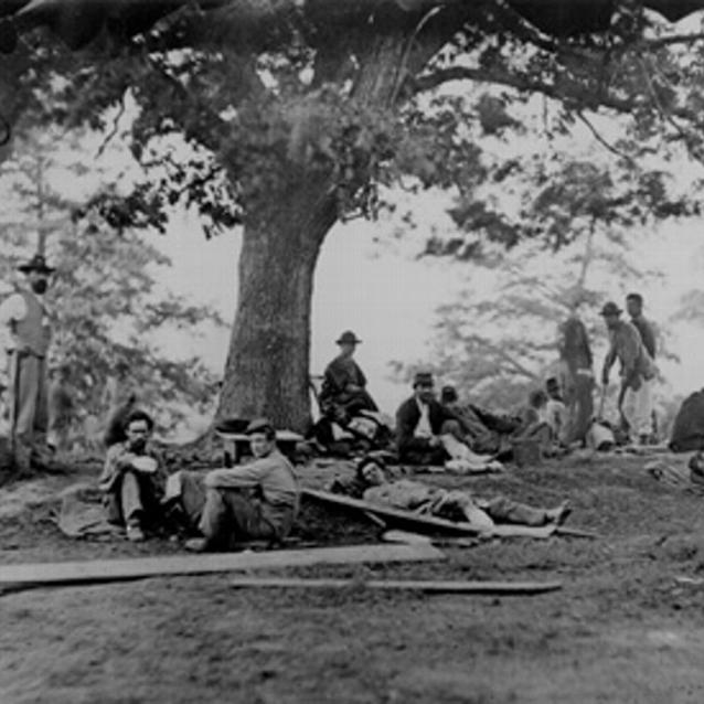 Photograph of wounded soldiers