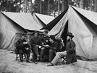Photograph staff at a field hospital