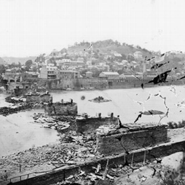 Photograph of Harpers Ferry Bridge Destruction