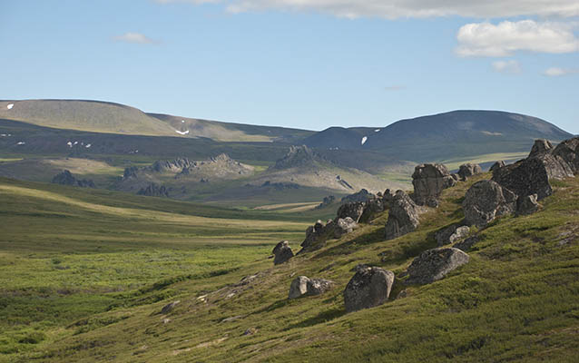 Tors at Serpentine Hot Springs are shaped by the forces of erosion