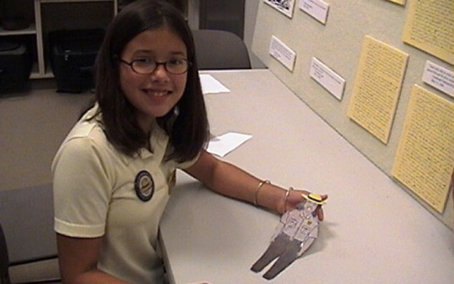 Student creating a Flat Ranger