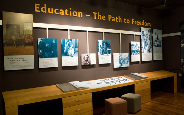 Interior view of exhibit
