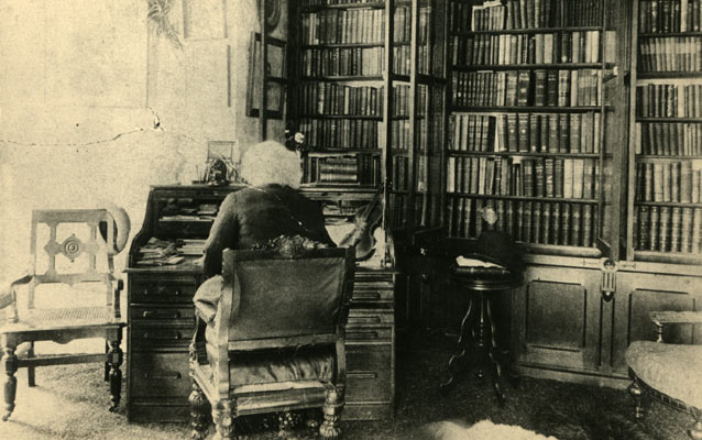 Douglass in his library.