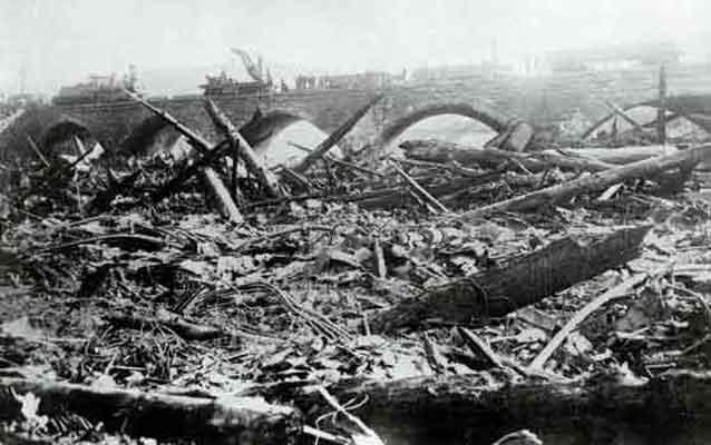 damage after Johnstown flood