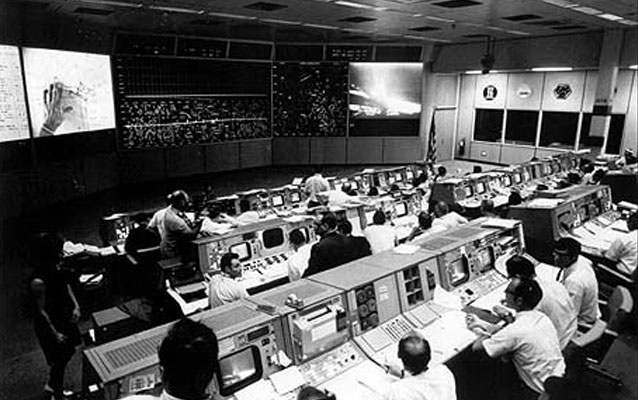Mission Control Center, Manned Spacecraft Center (now Johnson Space Center), July 1969.