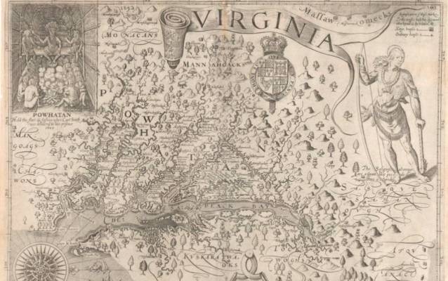 Virginia / Discovered and Discribed by Captayn(Captain) John Smith, 1606; graven by William Hole