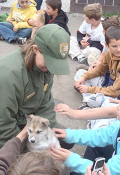 Image of ranger and children Image of ranger and children