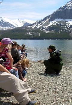 Students on a field trip in Glacier Students on a field trip in Glacier