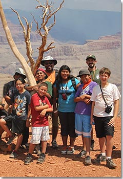 Grand Canyon In Focus group posing for a photo at Cedar Ridge on S. Kaibab Trail Grand Canyon In Focus group posing for a photo at Cedar Ridge on S. Kaibab Trail