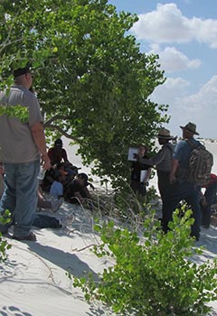 Ranger leading the Hike Smart program. Ranger leading the Hike Smart program.